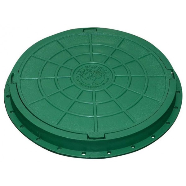 Люк пластиковый садовый 1.5т d.75 без замка зелёный Люк пластиковый садовый 1.5т d.75 без замка зелёный