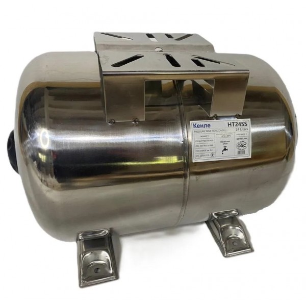 Гидроаккумулятор горизонтальный "Kenle"на 24л (нержавеющая сталь) Гидроаккумулятор горизонтальный "Kenle"на 24л (нержавеющая сталь)