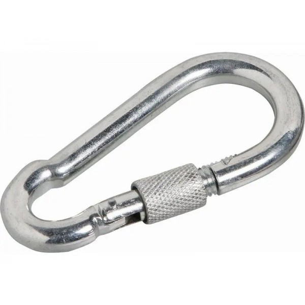 Карабин нержавеющий пожарный с замком 5 мм Карабин нержавеющий пожарный с замком 5 мм