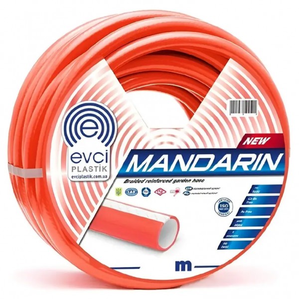 Шланг поливочный армированный "Mandarin" 3/4" (бухта 30м) Шланг поливочный армированный "Mandarin" 3/4" (бухта 30м)