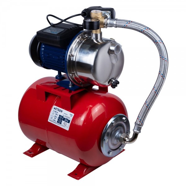 Станция 0.75кВт Hmax 42м Qmax 50л/мин (самовсасывающий насос нерж) 24л Украина WETRON JETS80А5 (775052/24) Станция 0.75кВт Hmax 42м Qmax 50л/мин (самовсасывающий насос нерж) 24л Украина WETRON JETS80А5 (775052/24)