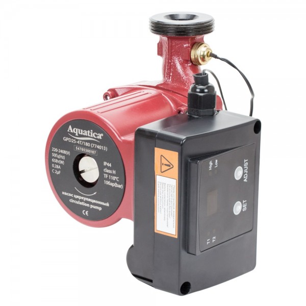 Насос циркуляционный с термодатчиком 65Вт Hmax 4м Qmax 63л/мин Ø1½ Насос циркуляционный с термодатчиком 65Вт Hmax 4м Qmax 63л/мин Ø1½