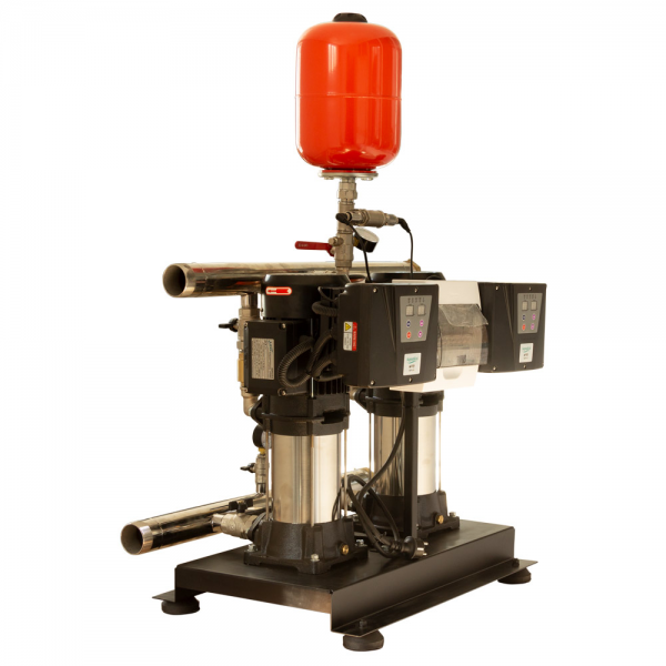 Станция повышения давления 2×1.1кВт Hmax 82м Qmax 67л/мин 8л + частотное регулирование LEO 3.0 (2EVPm2-7-2AVF-1.1M-8)