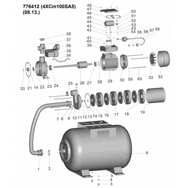 Станция 0.75кВт Hmax 45м Qmax 90л/мин (многоступ. насос) 24л LEO (776412) Станция 0.75кВт Hmax 45м Qmax 90л/мин (многоступ. насос) 24л LEO (776412)