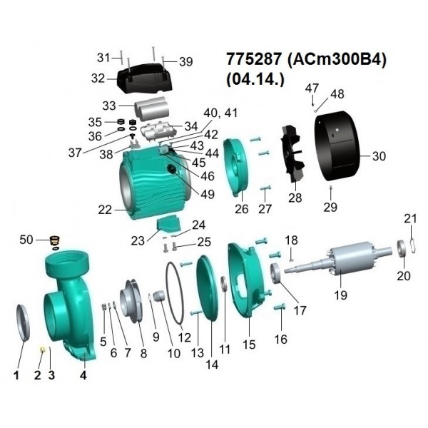 Насос центробежный 3.0кВт Hmax 20м Qmax 1200л/мин 4 Насос центробежный 3.0кВт Hmax 20м Qmax 1200л/мин 4