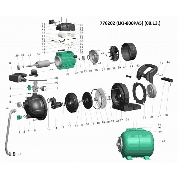 Станция 0.8кВт Hmax 39м Qmax 50л/мин (самовсасывающий насос) 24л LEO (776202) Станция 0.8кВт Hmax 39м Qmax 50л/мин (самовсасывающий насос) 24л LEO (776202)