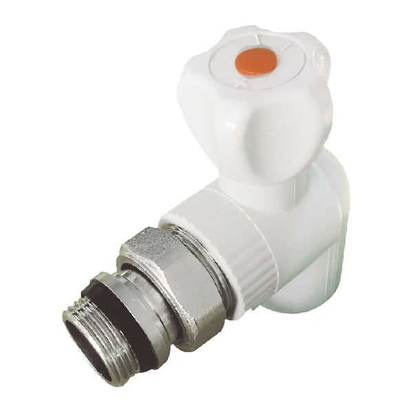 Кран радиаторный 20x1/2 угловой с прокладкой Кран радиаторный 20x1/2 угловой с прокладкой