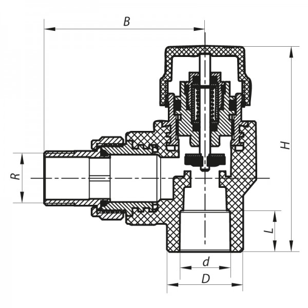 Кран термостатический угловой PPR 20x1/2 KOER K0149.PRO (KP0189) Кран термостатический угловой PPR 20x1/2 KOER K0149.PRO (KP0189)