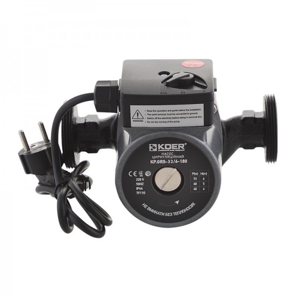 Насос циркуляционный KOER KP.GRS-32/6-180 (с гайками, кабелем и вилкой) (обмотка - медь) (KP2899) Насос циркуляционный KOER KP.GRS-32/6-180 (с гайками, кабелем и вилкой) (обмотка - медь) (KP2899)