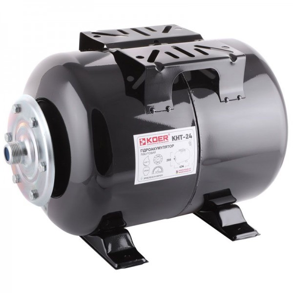 Гидроаккумулятор KOER KHT-24 (24л, корпус-сталь 1мм) (KB0008) Гидроаккумулятор KOER KHT-24 (24л, корпус-сталь 1мм) (KB0008)
